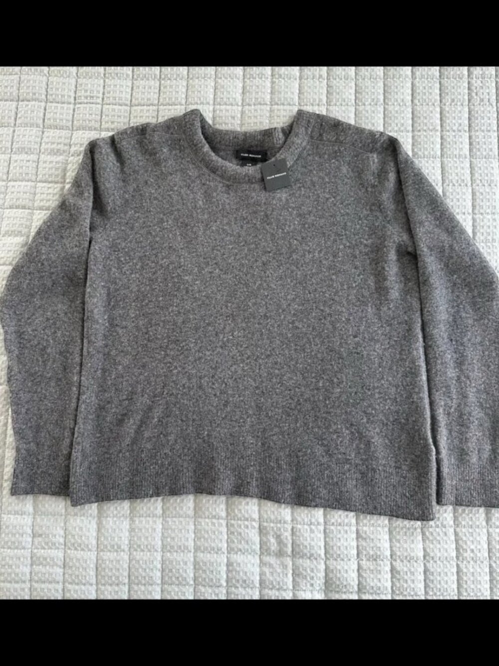 Club Monaco Large Bubble Crewneck Gray Sweater